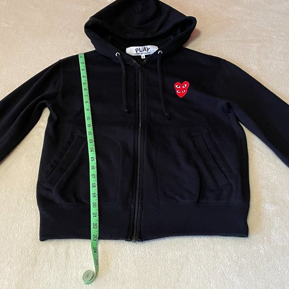 COMME DES GARCONS PLAY Double Heart Zip Hoodie - Picture 9 of 10